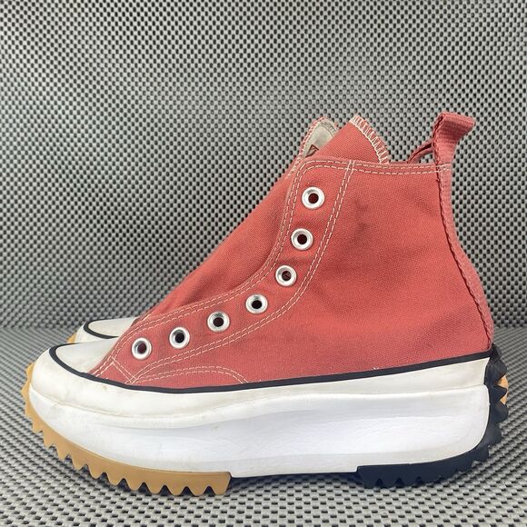 Converse Run Star Hike Platform High Top Sneakers Womens 6 Mens 4.5 Light Red - Picture 2 of 14